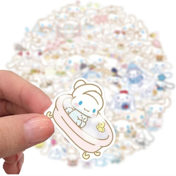 Cinnamoroll Sticker set 100 pc Colorful white vinyl sticker bumper water bottle - Picture 3 of 4